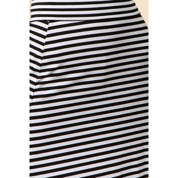 Basic Stripe Casual Maxi Skirt - Picture 3 of 6